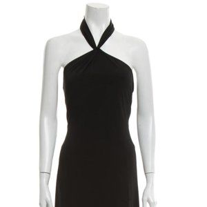 David Meister long halter dress